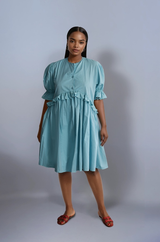 Odun Awusi Ruffle  Dress